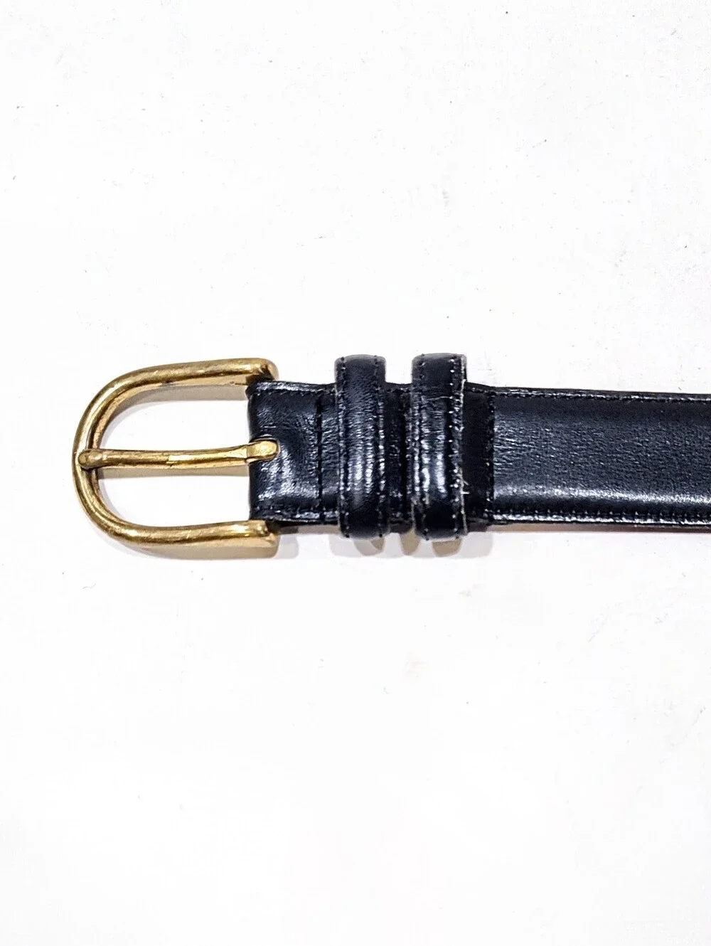 Vintage Coach 3858 Men's Black French Calfskin Leather Belt USA Brass Size 40